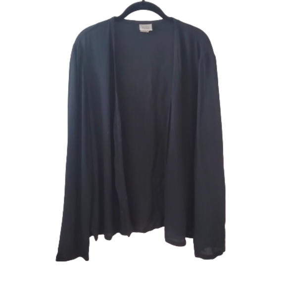 Eileen Fisher Black Long Sleeve Cardigan - Picture 1 of 8